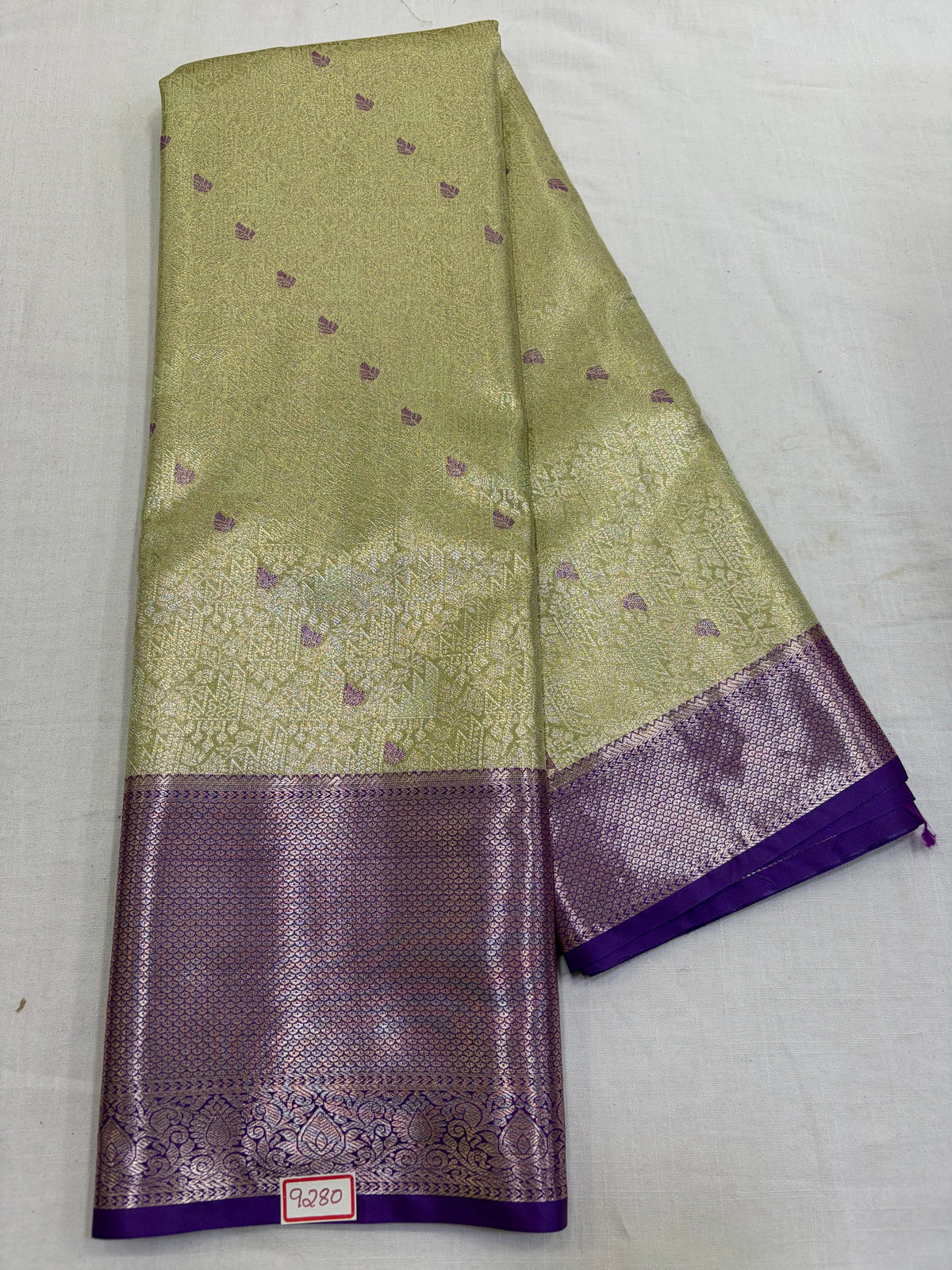 Semi Kanchi Tissue Pattu Saree - Pencil Work