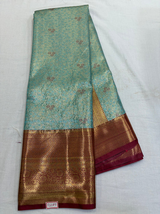 Semi Kanchi Tissue Pattu Saree - Pencil Work