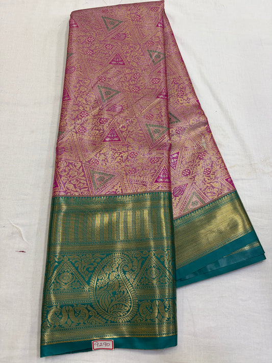Semi Kanchi Tissue Pattu Saree - Pencil Work
