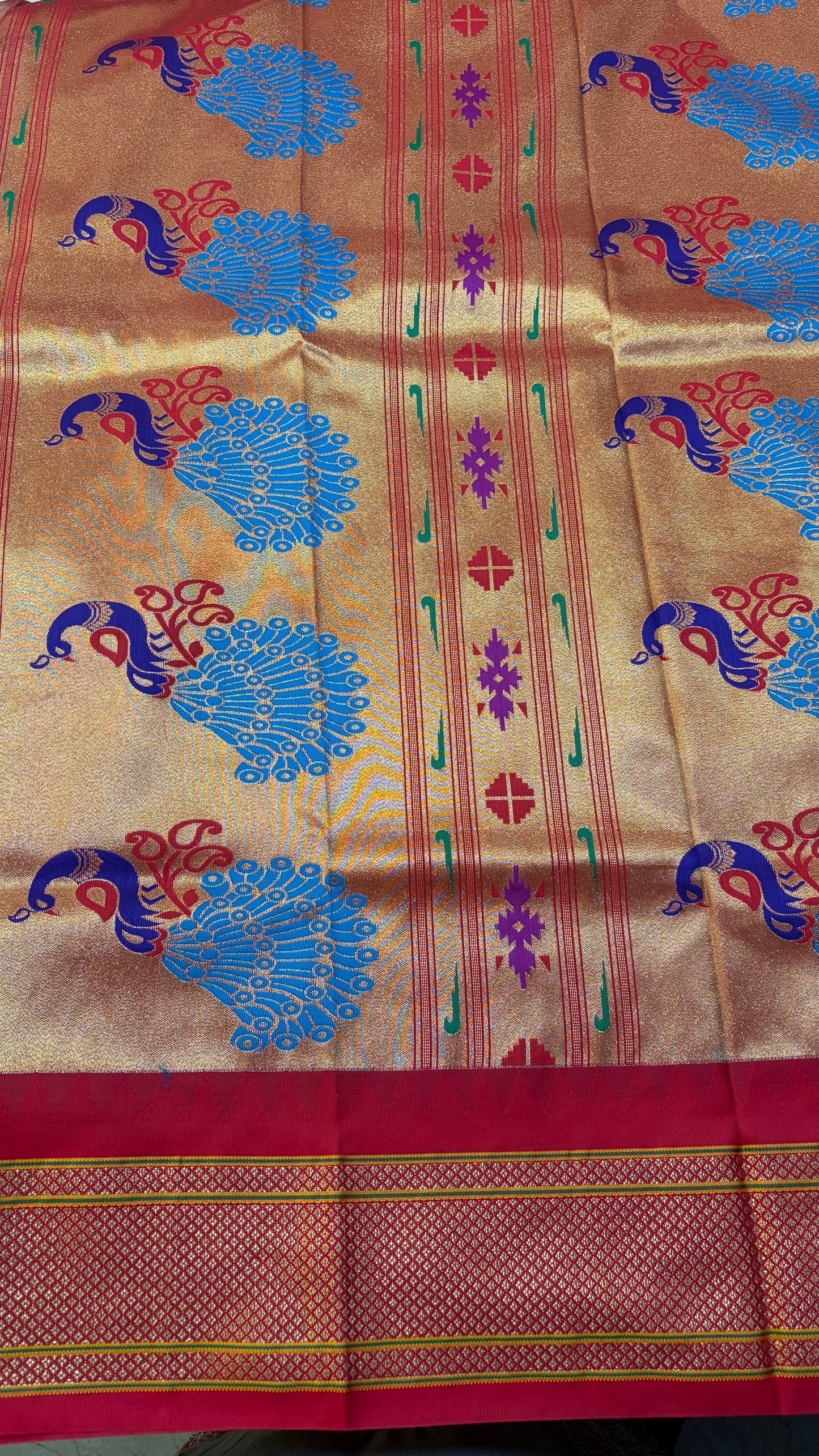 Semi Gadwal Paithani  Saree