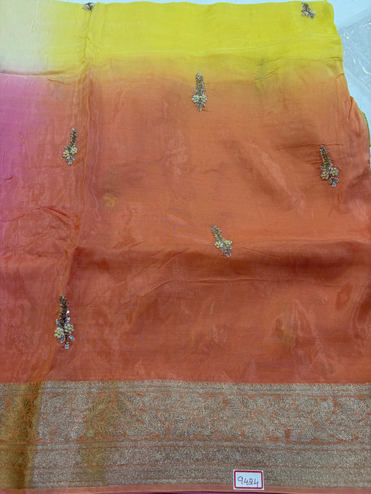 HO Viscose 4D embroidery Saree