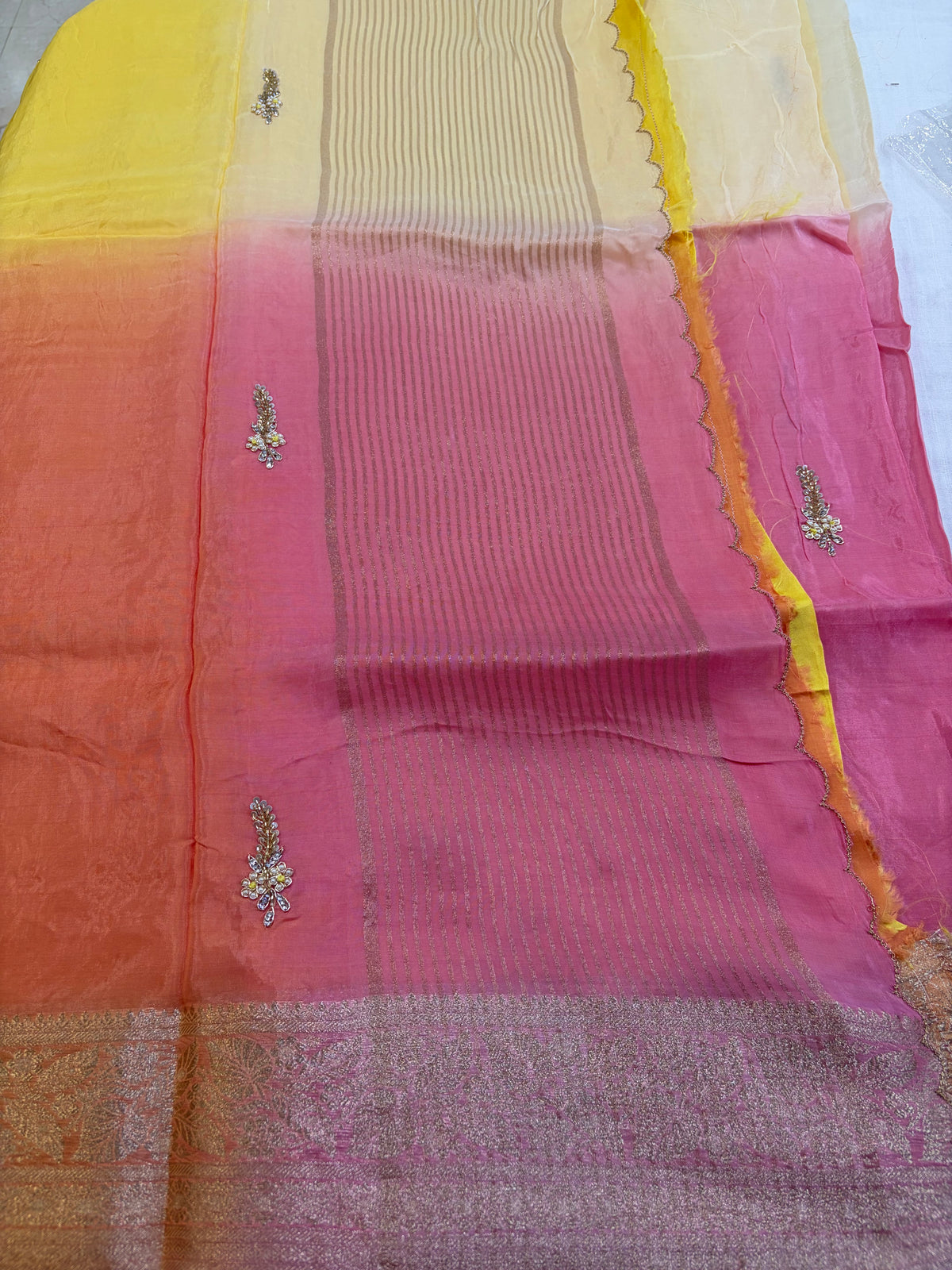 HO Viscose 4D embroidery Saree
