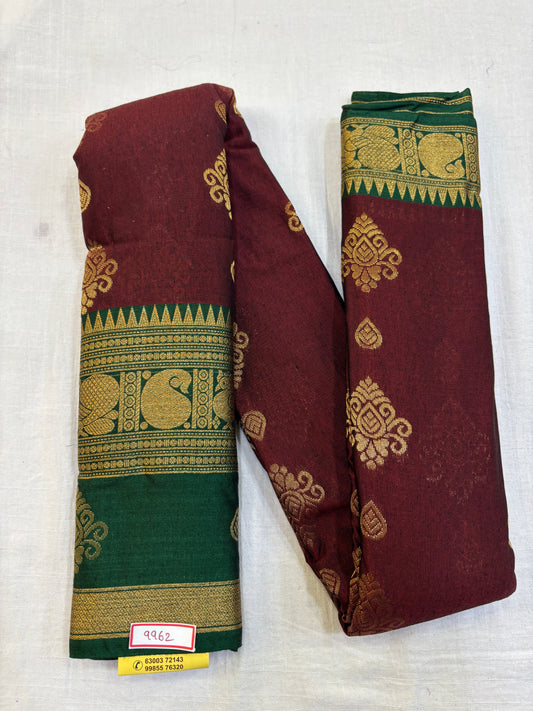 Semi Gadwal Sico Small Border Saree
