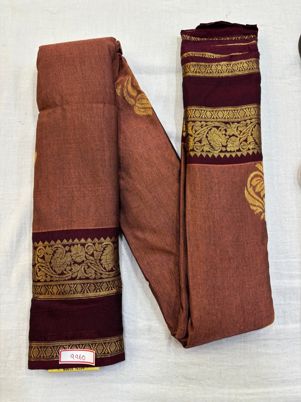 Semi Gadwal Sico Small Border Saree