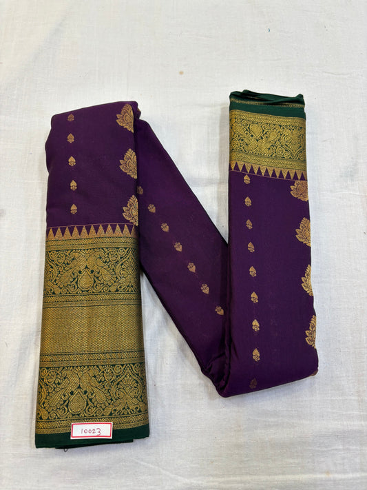 Semi Gadwal Sico Small Border Saree