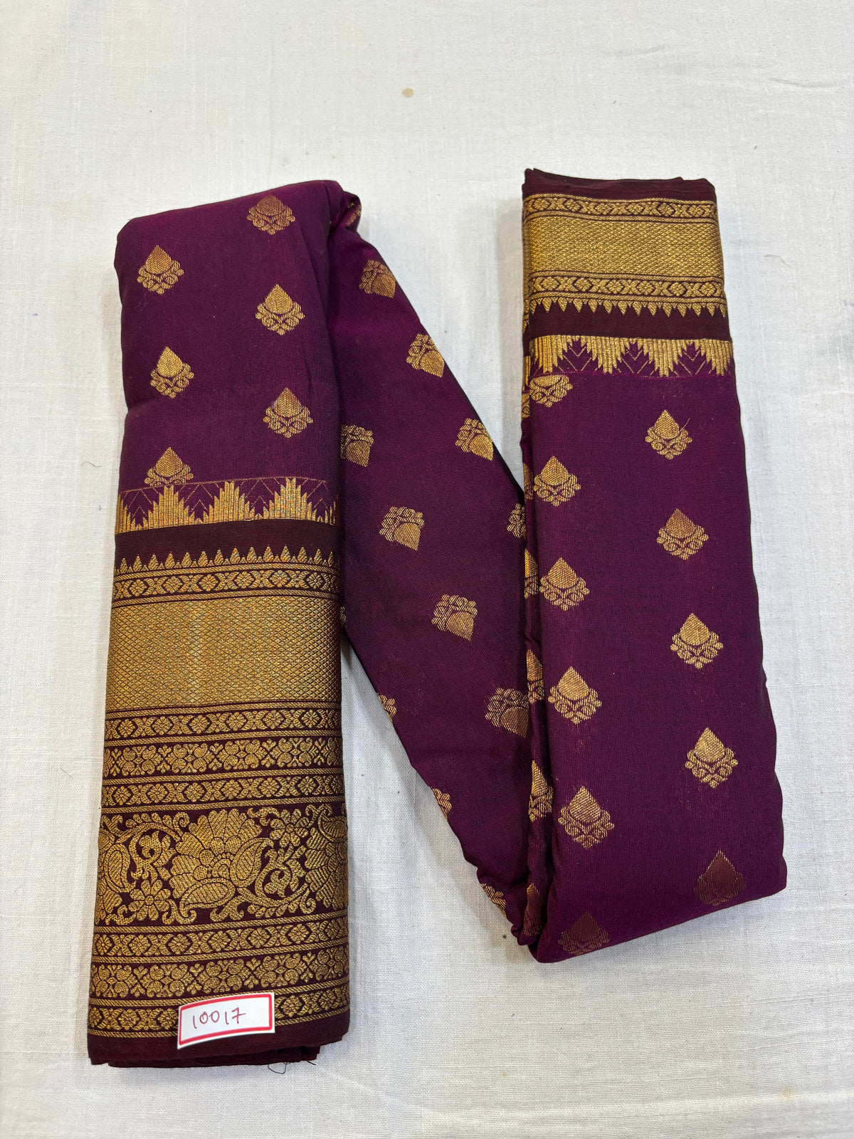 Semi Gadwal Sico Small Border Saree