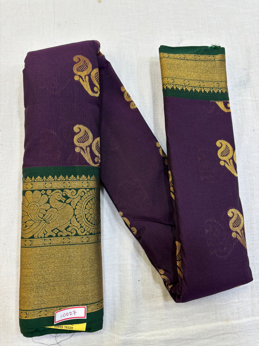 Semi Gadwal Sico Small Border Saree