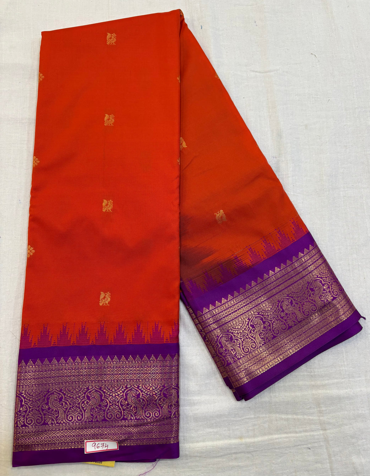 Semi Gadwal Silk Small border