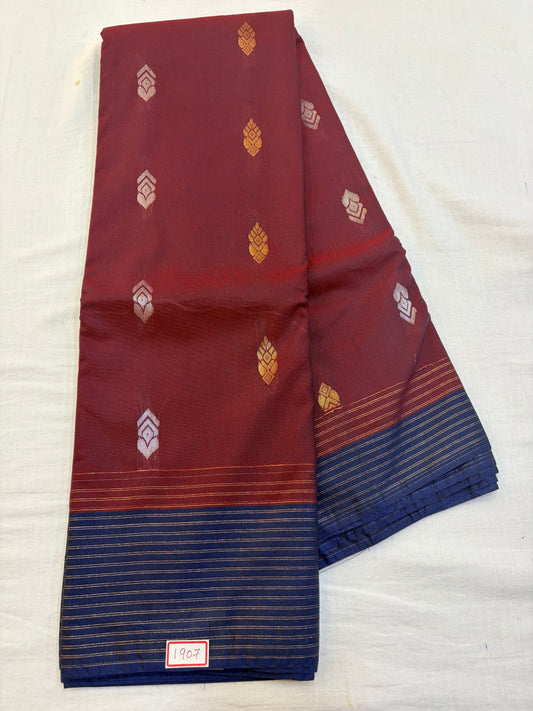 Semi Gadwal lines border Saree