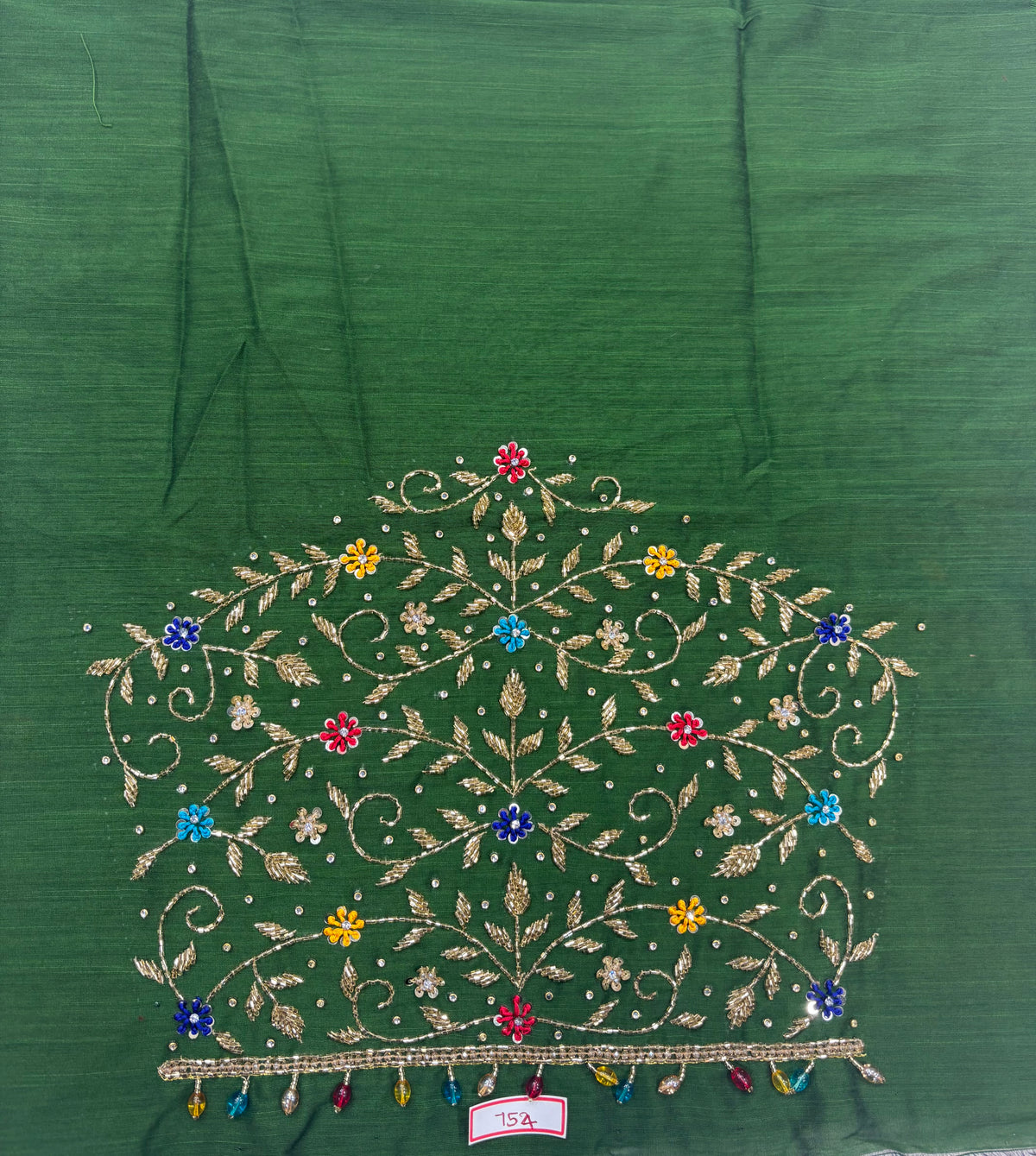 Raw Silk Maggam Work Blouse
