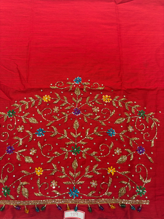 Raw Silk Maggam Work Blouse