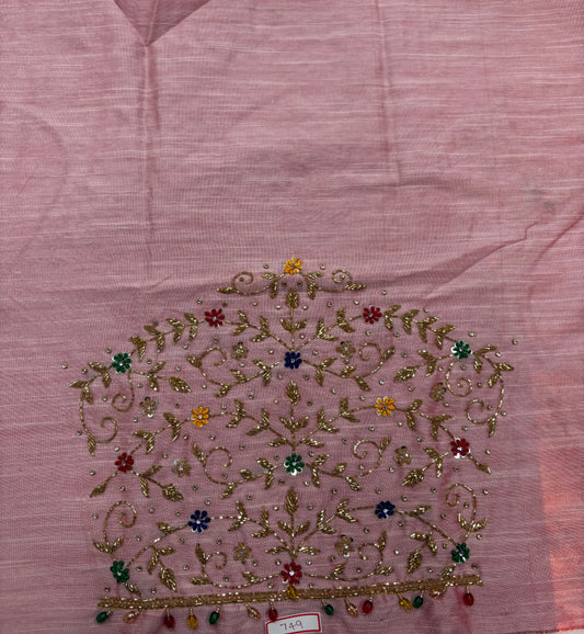 Raw Silk Maggam Work Blouse