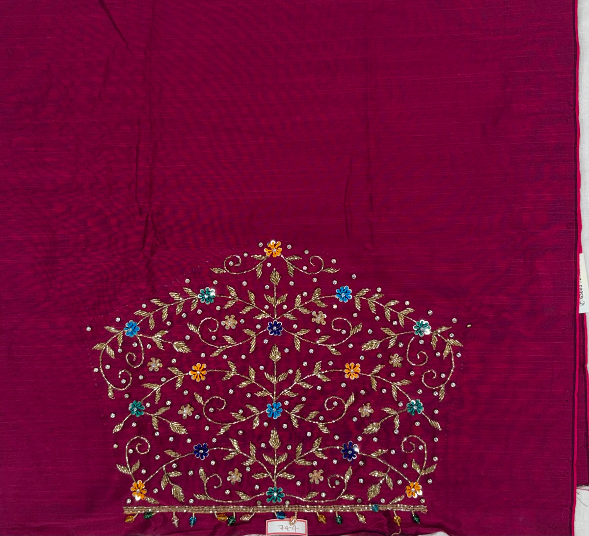 Raw Silk Maggam Work Blouse