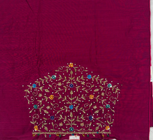 Raw Silk Maggam Work Blouse