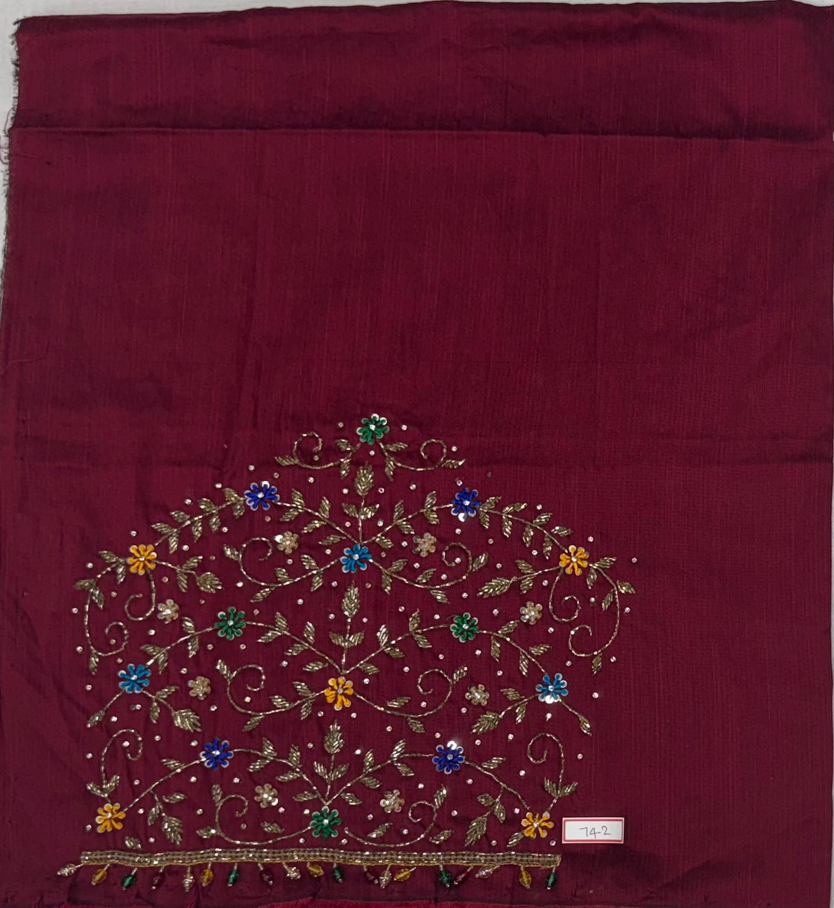 Raw Silk Maggam Work Blouse