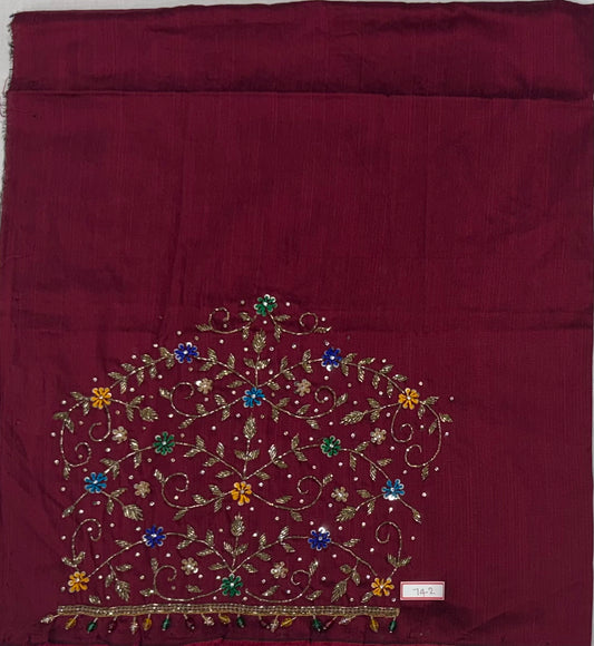 Raw Silk Maggam Work Blouse