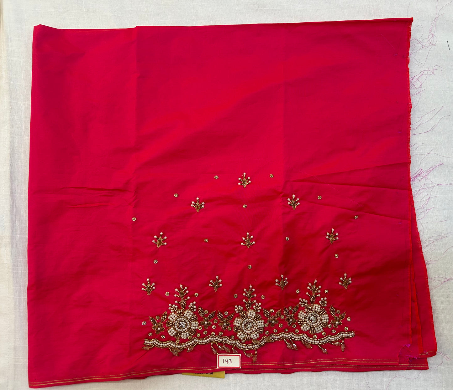 Bridal Maggam Work Blouses with Pearl & Flower Design