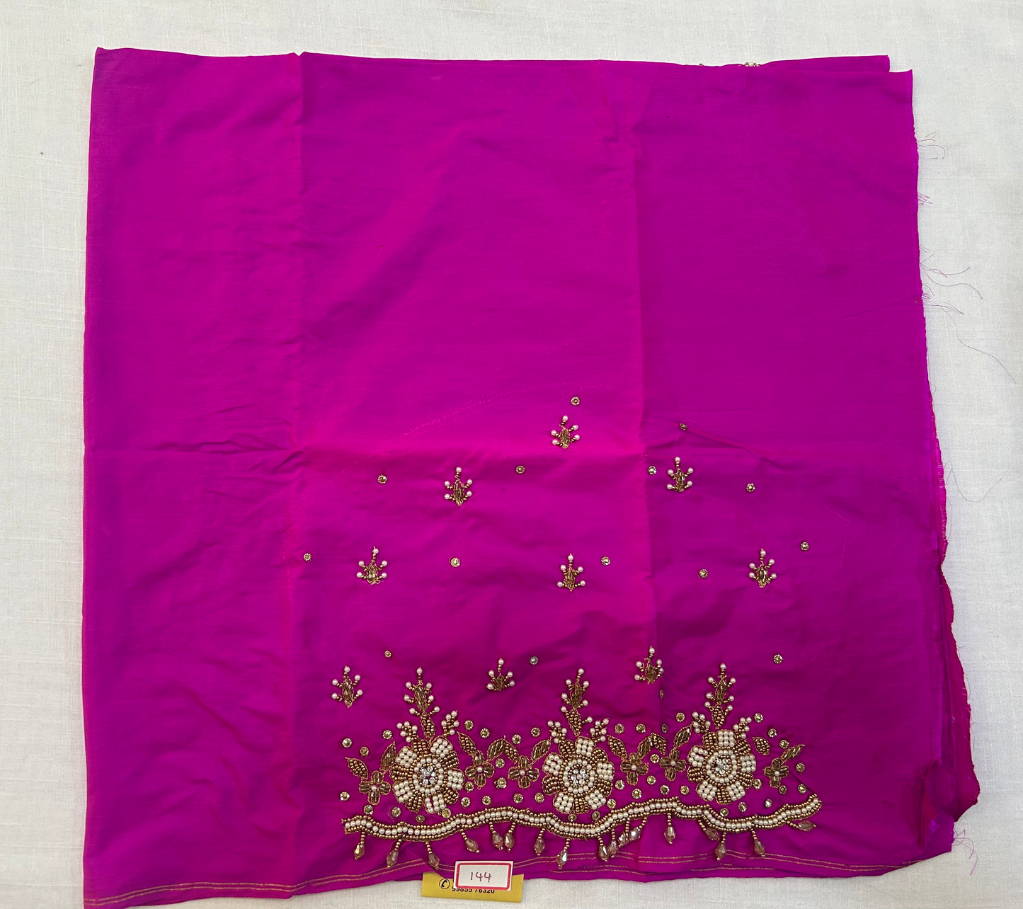 Bridal Maggam Work Blouses with Pearl & Flower Design