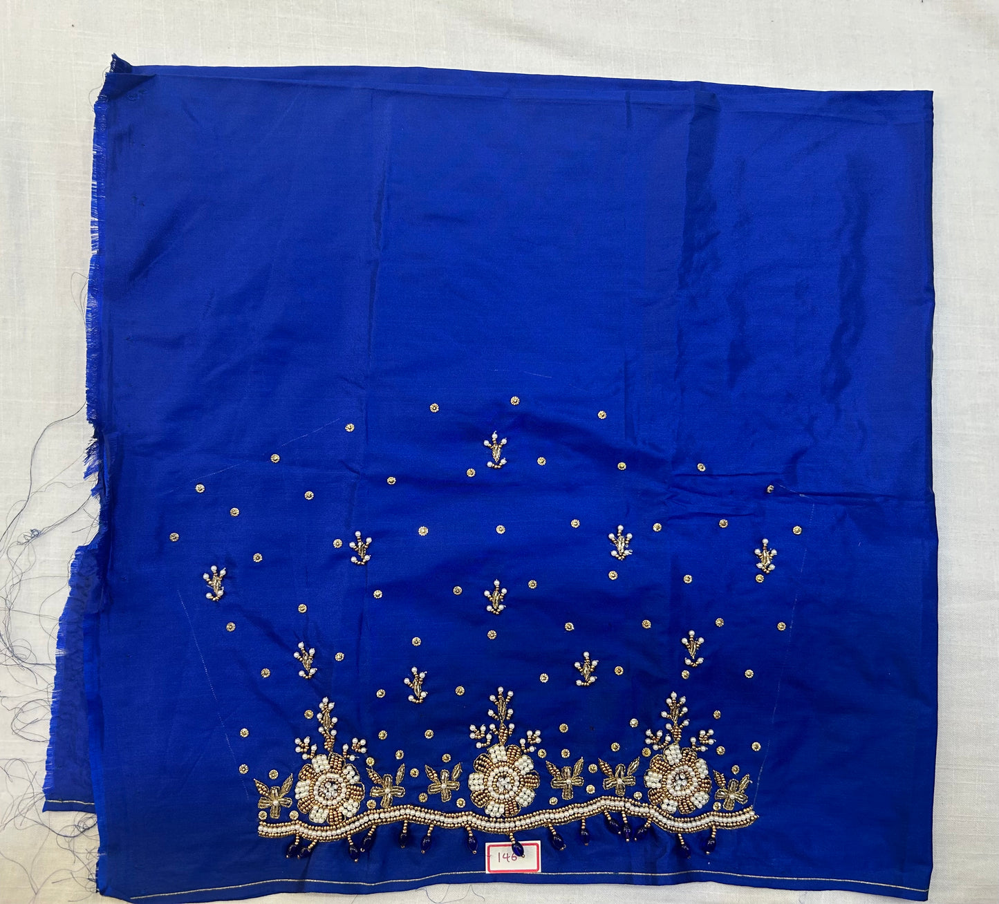 Bridal Maggam Work Blouses with Pearl & Flower Design