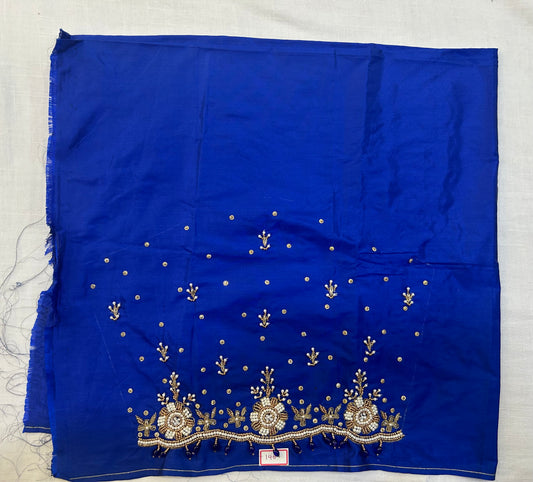 Bridal Maggam Work Blouses with Pearl & Flower Design