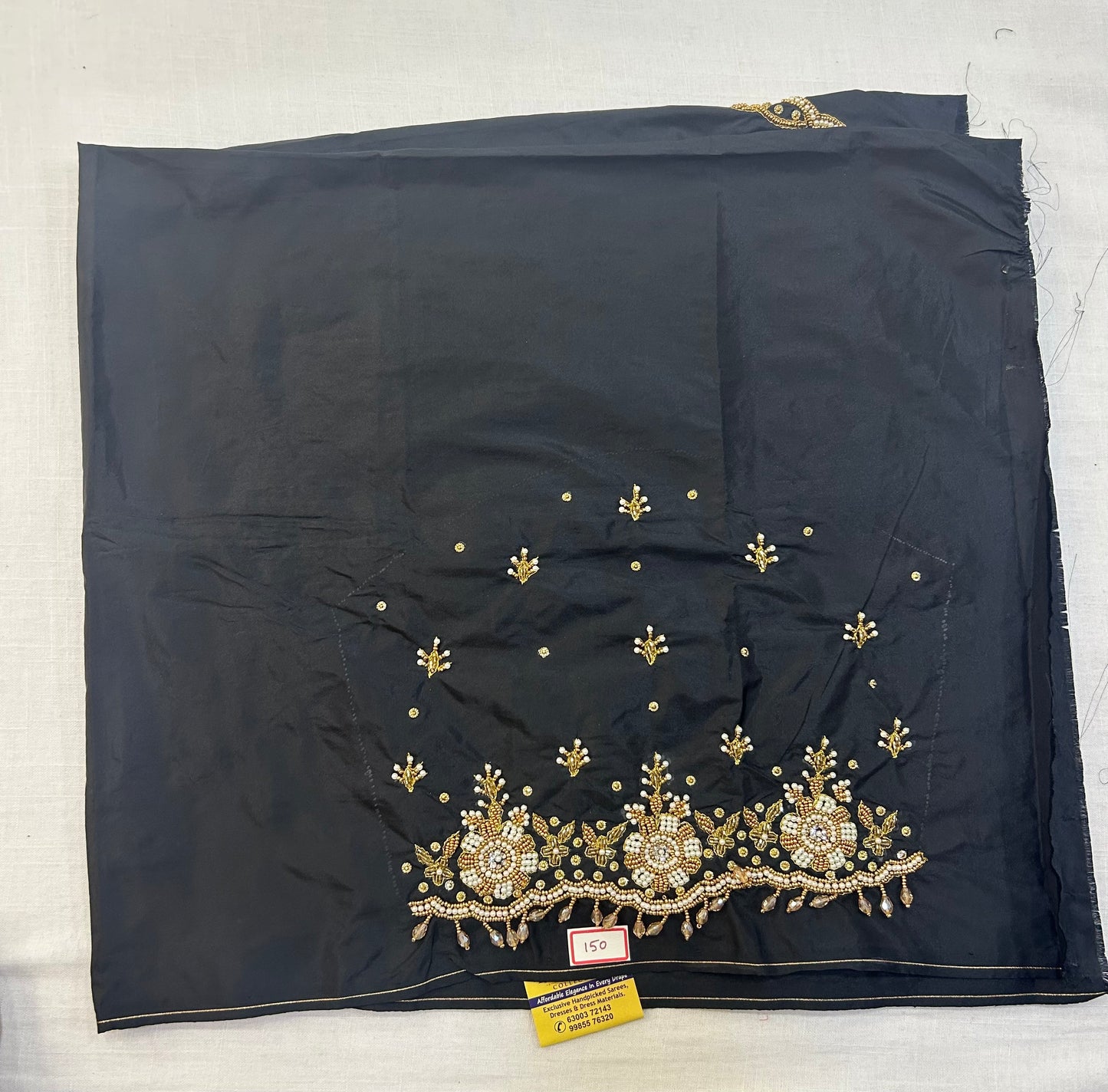 Bridal Maggam Work Blouses with Pearl & Flower Design