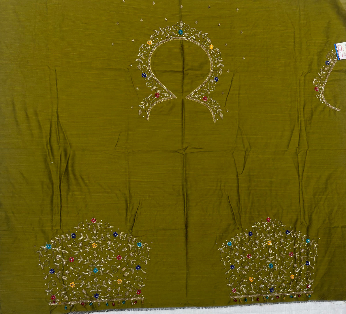 Raw Silk Maggam Work Blouse
