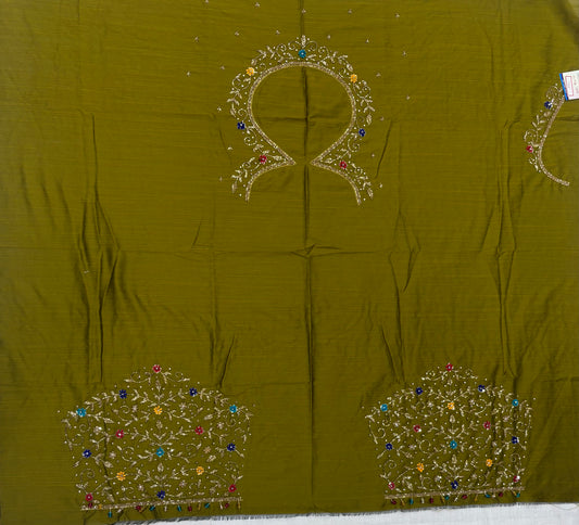 Raw Silk Maggam Work Blouse