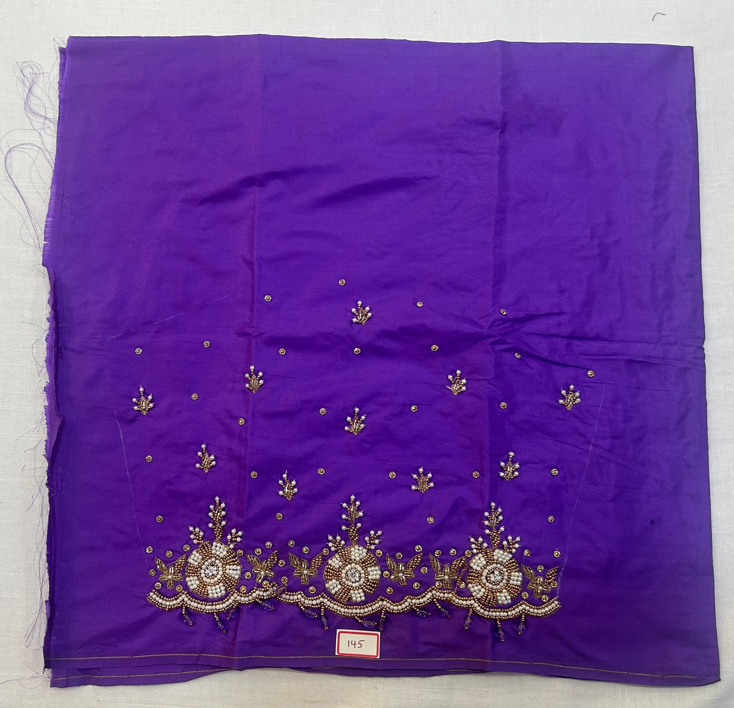 Bridal Maggam Work Blouses with Pearl & Flower Design