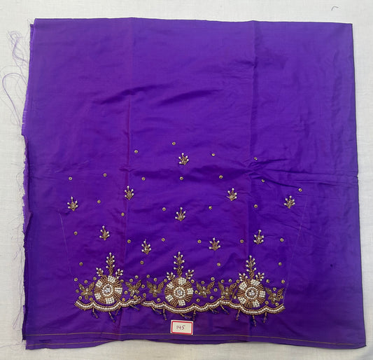 Bridal Maggam Work Blouses with Pearl & Flower Design