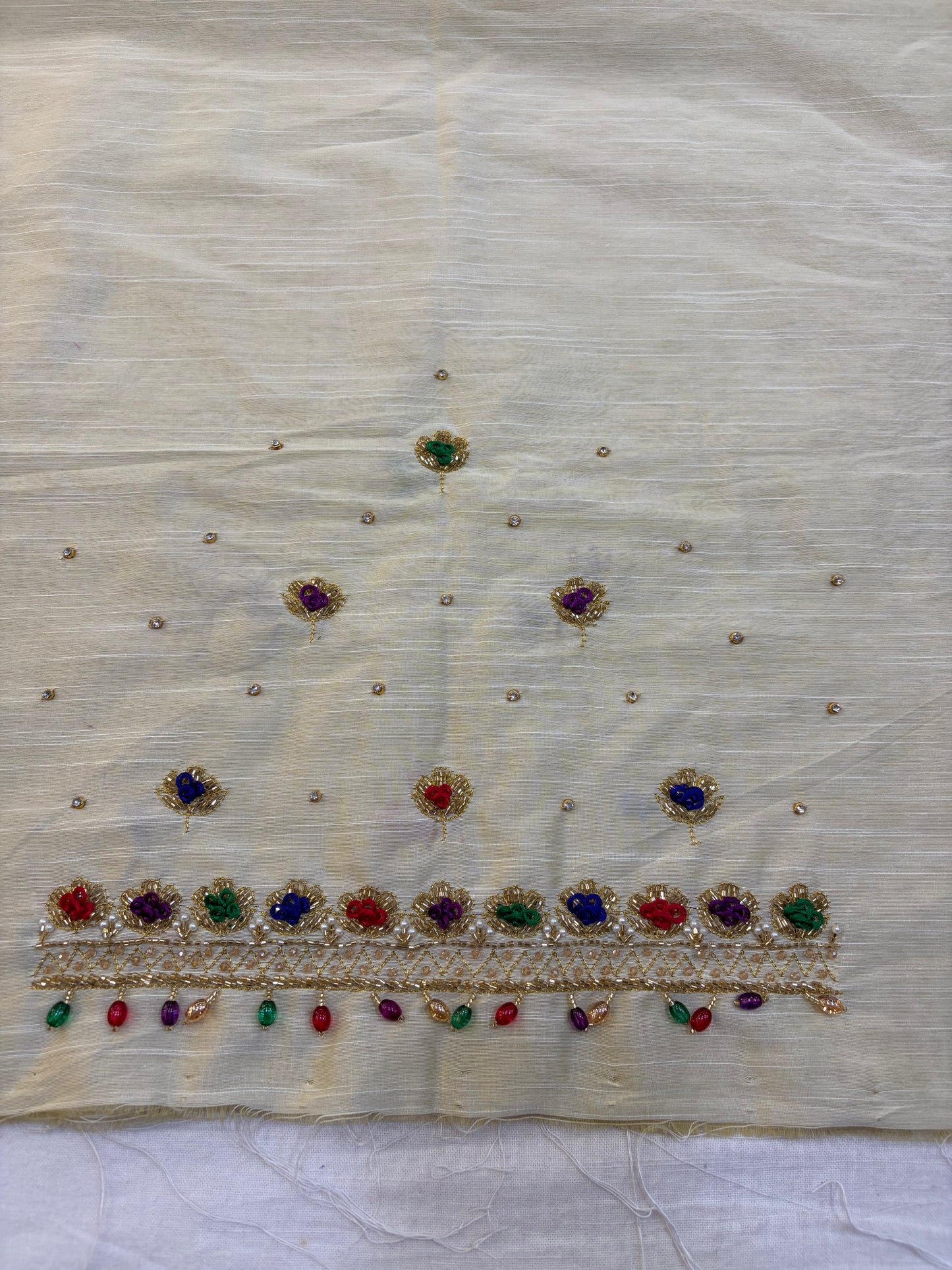 Raw Silk Maggam Blouse material