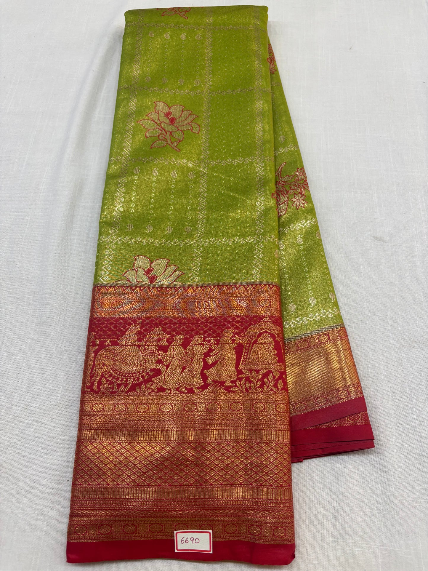 Semi Kanchi Tissue Pattu Sarees