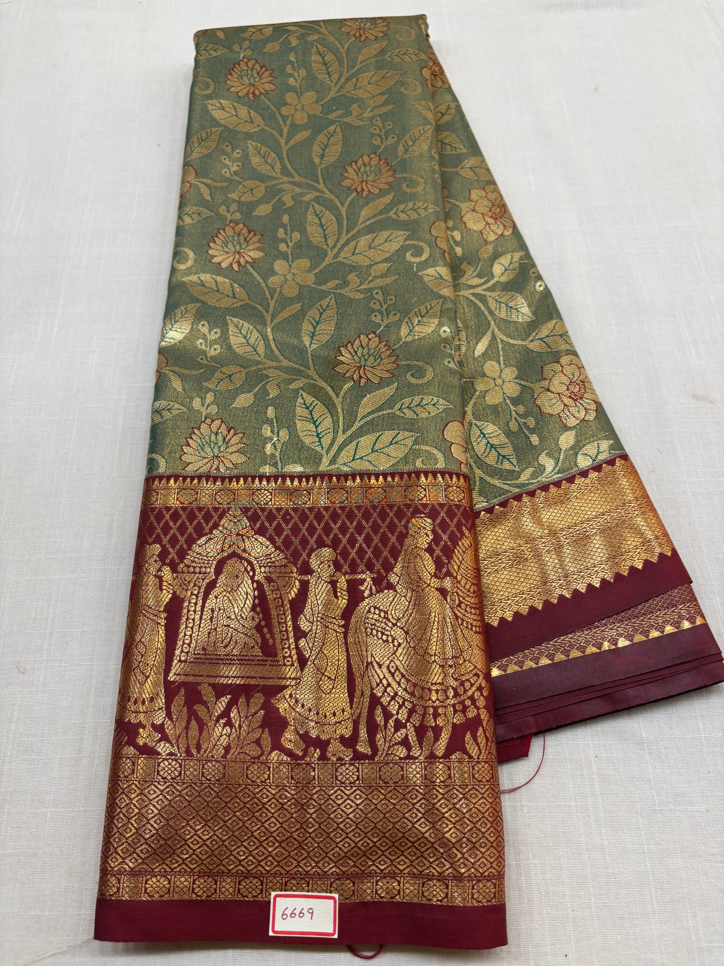 Semi Kanchi Tissue Pattu Sarees