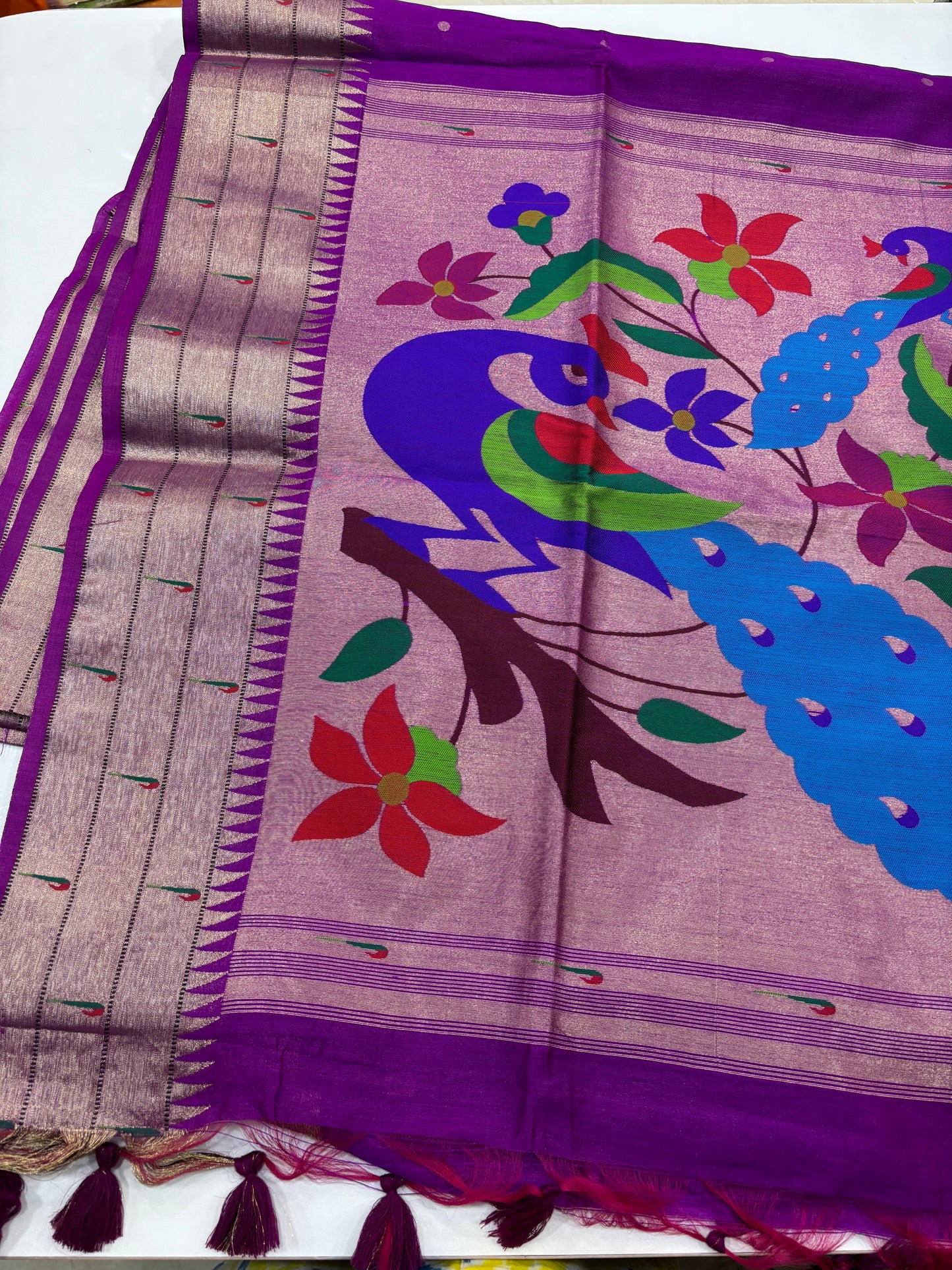 Paithani Muniya border Saree