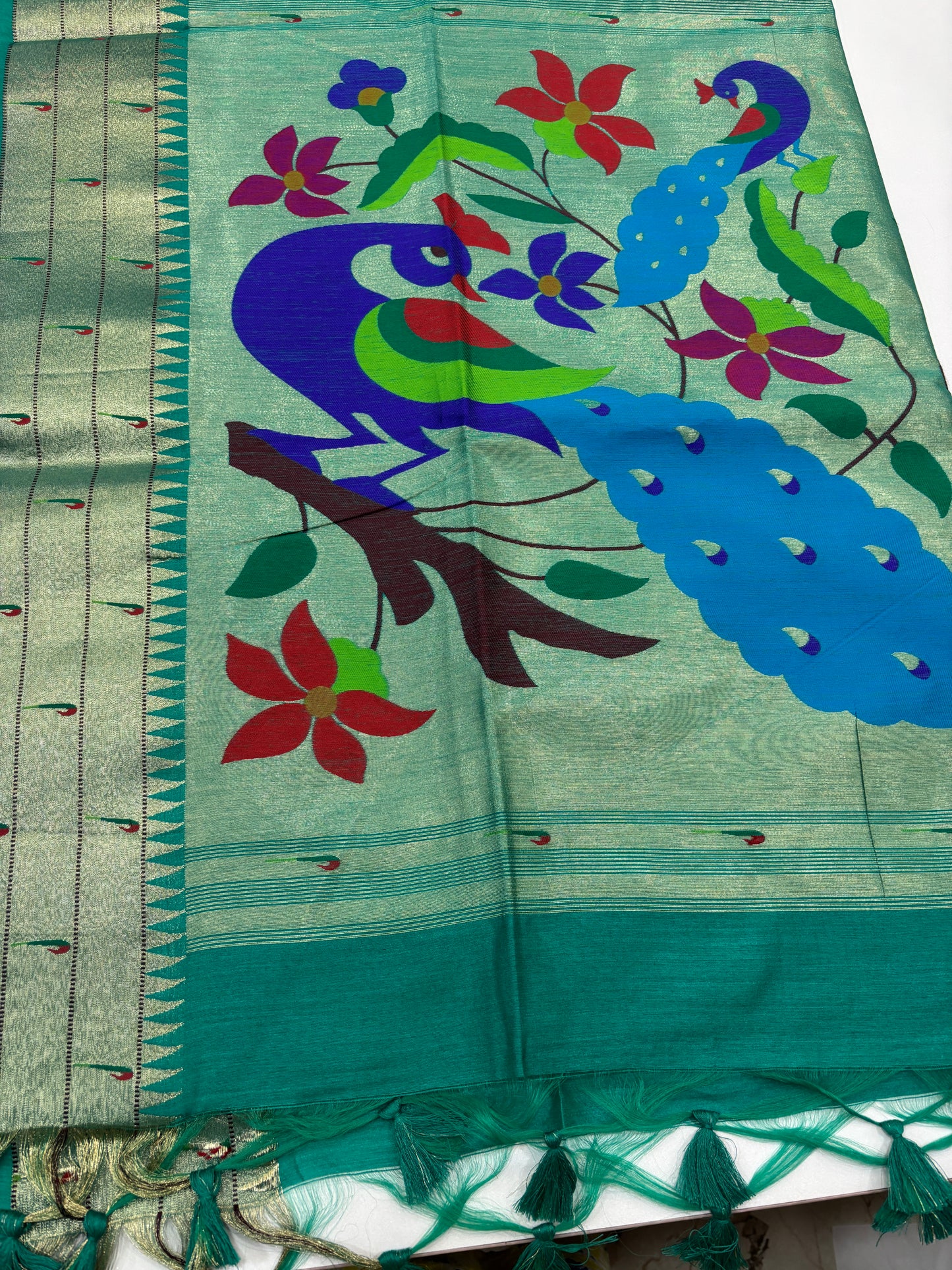 Paithani Muniya border Saree
