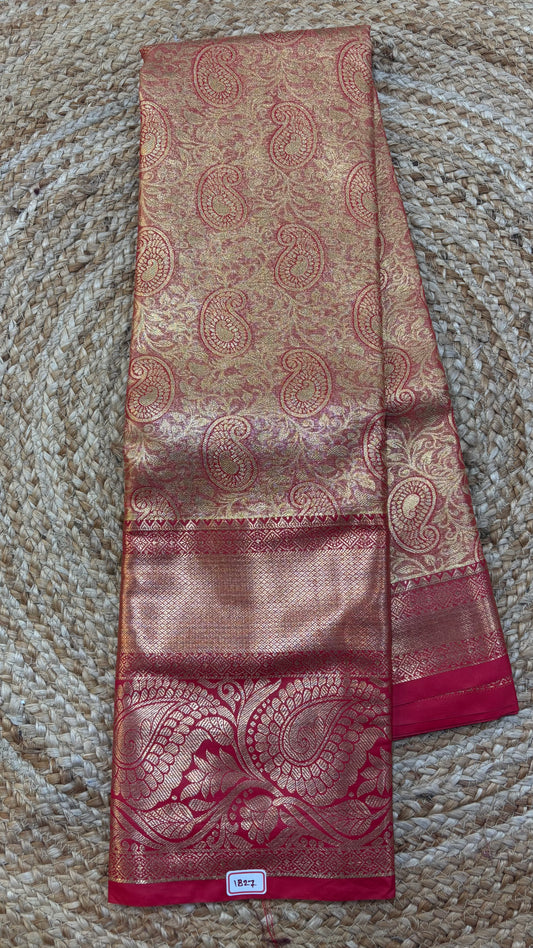 Semi Kanchi 1G gold Saree