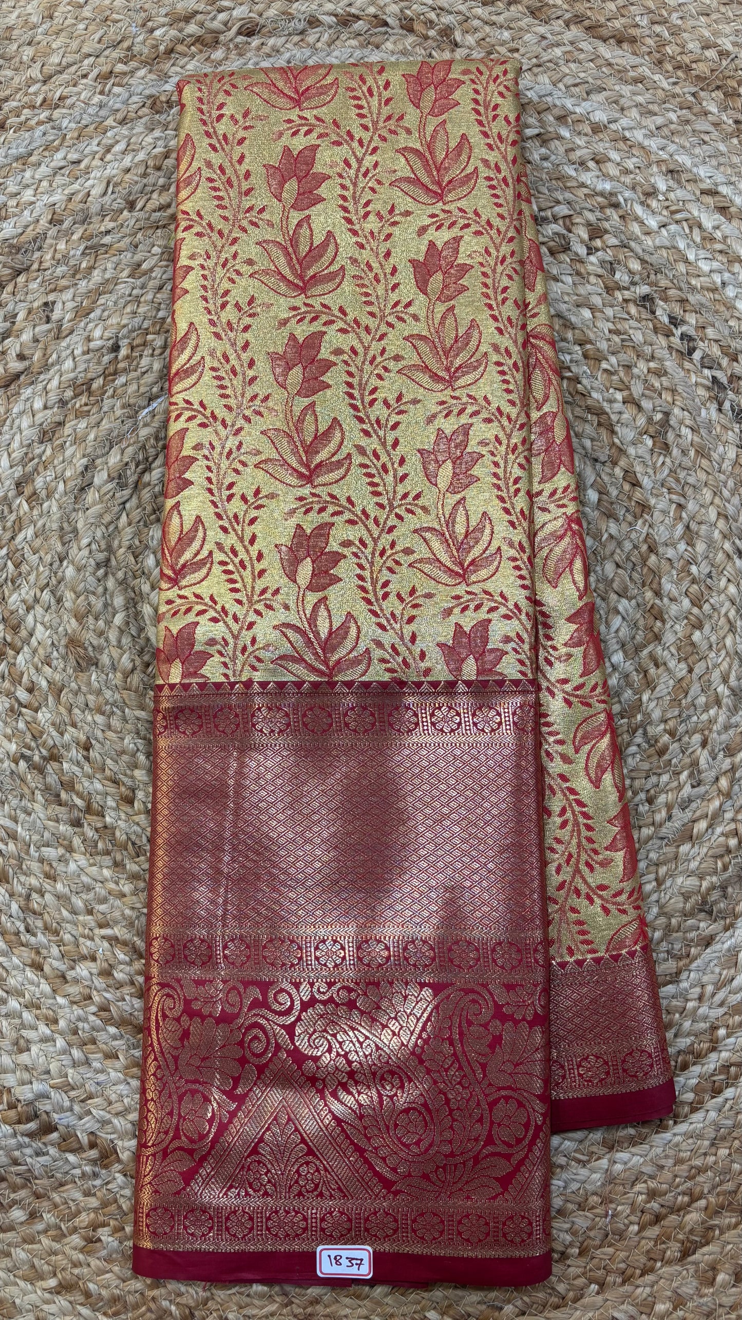 Semi Kanchi 1G gold Saree