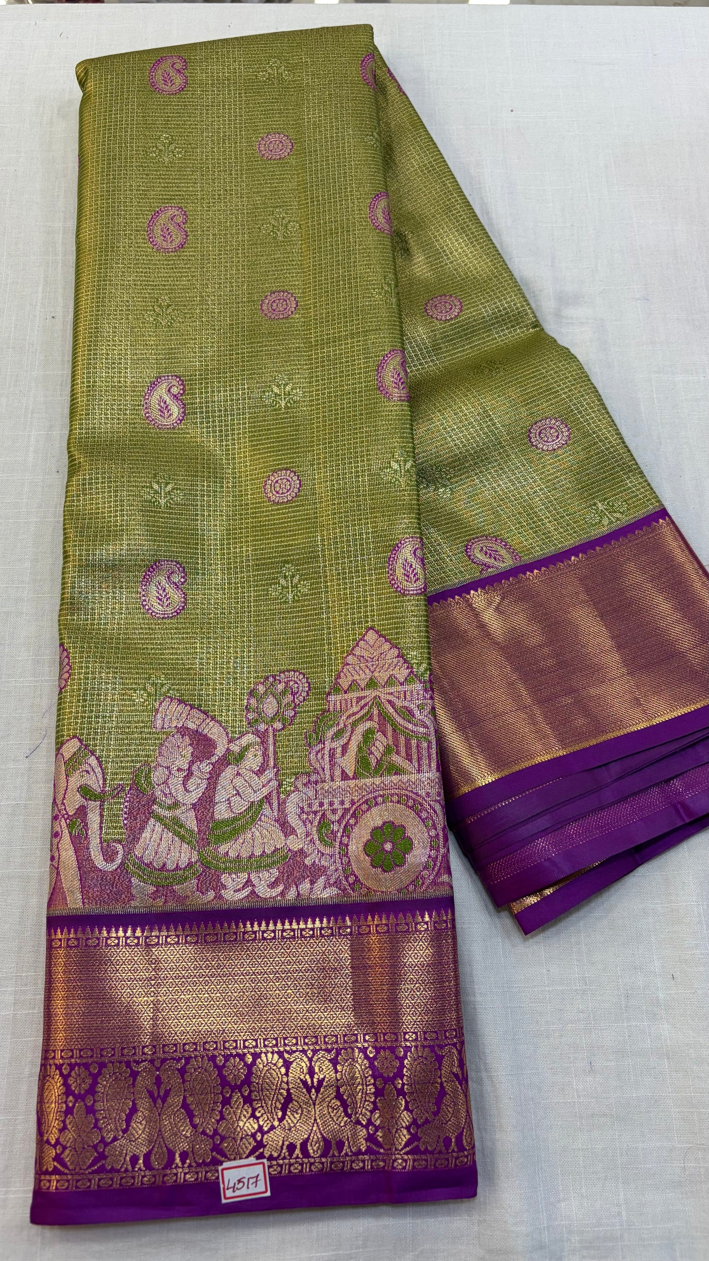 Semi Kanchi Tissue Pattu Sarees