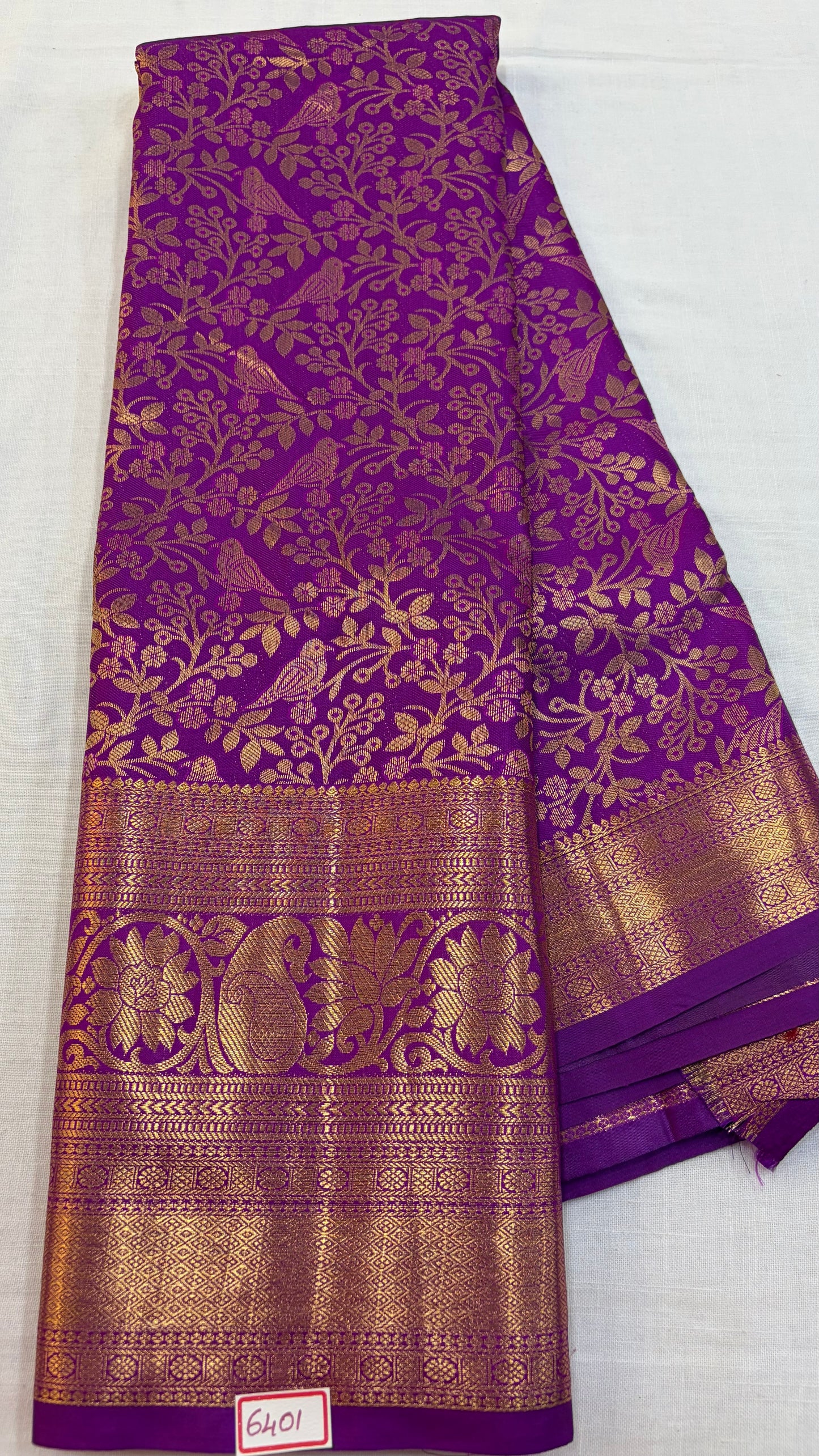 Self Semi Kanchi Pattu saree - Magenta Pink