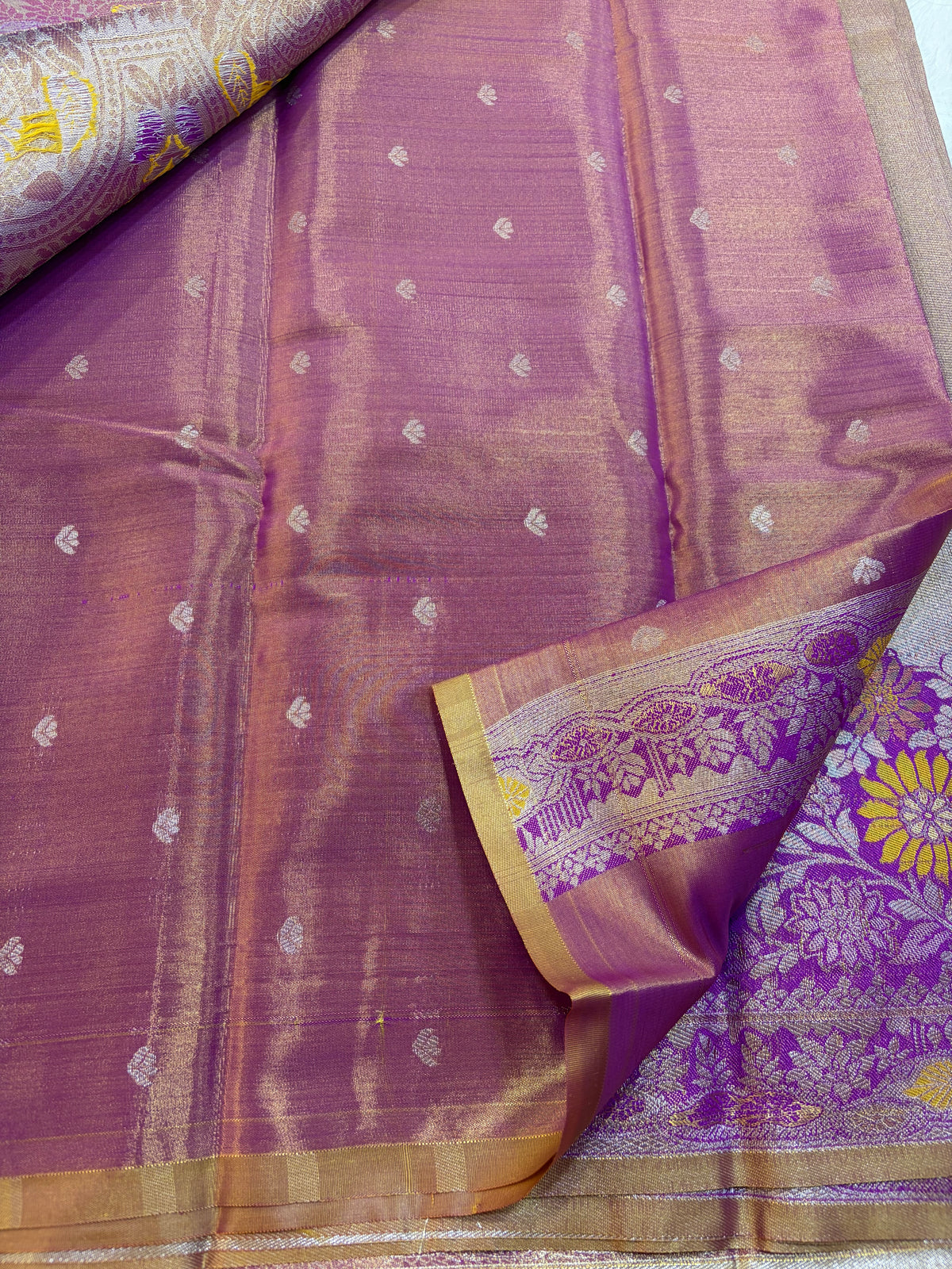 Semi Kanchi Tissue weaving Saree