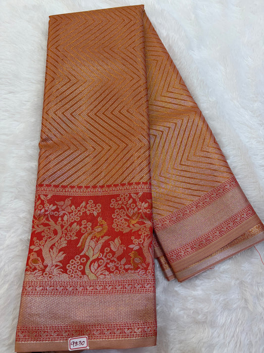 Semi Kanchi Tissue weaving Saree