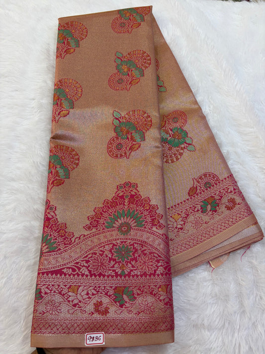 Semi Kanchi Tissue weaving Saree