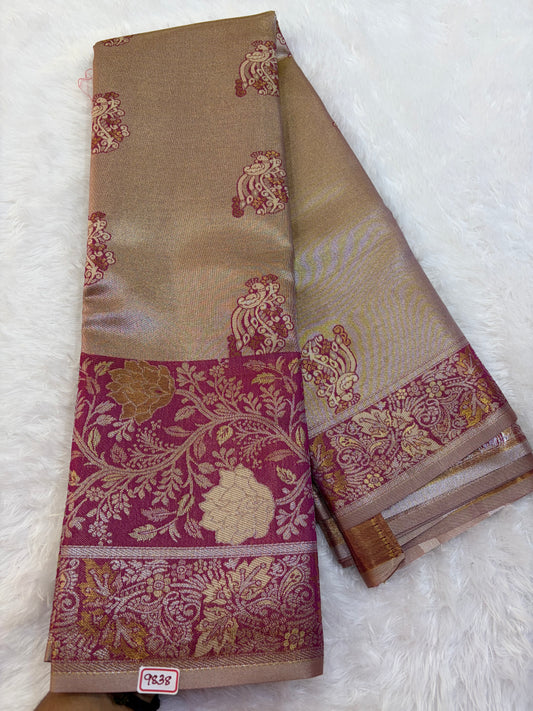 Semi Kanchi Tissue weaving Saree