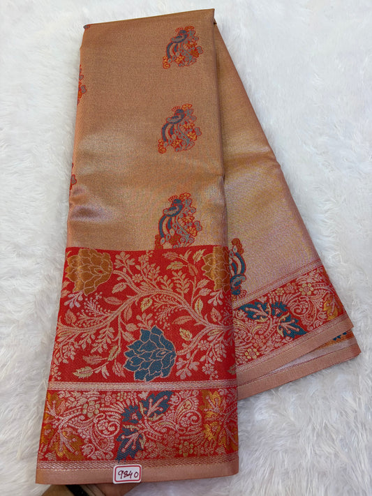 Semi Kanchi Tissue weaving Saree