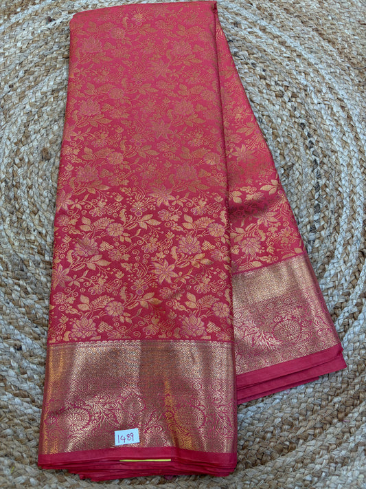 Semi Kanchi Small border Saree