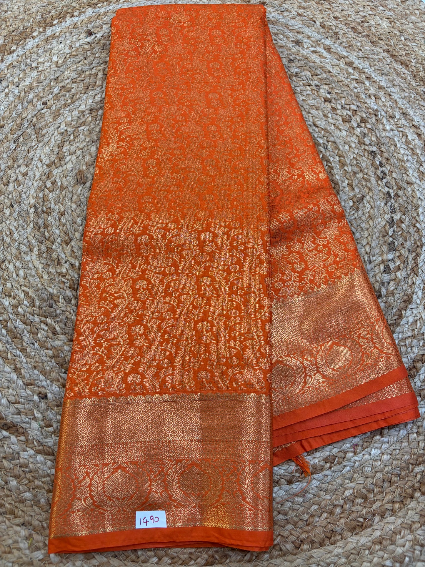 Semi Kanchi Small border Saree