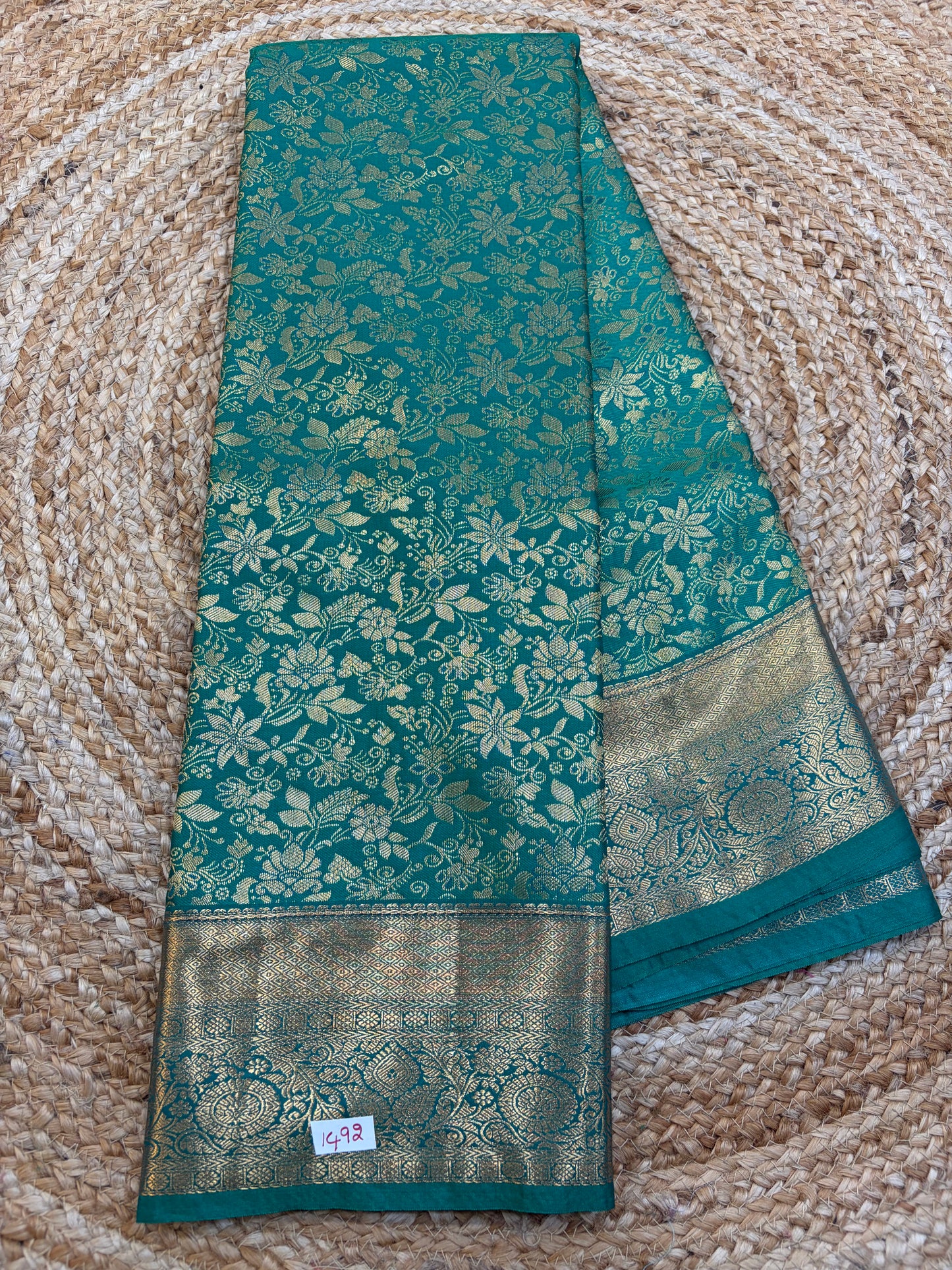 Semi Kanchi Small border Saree