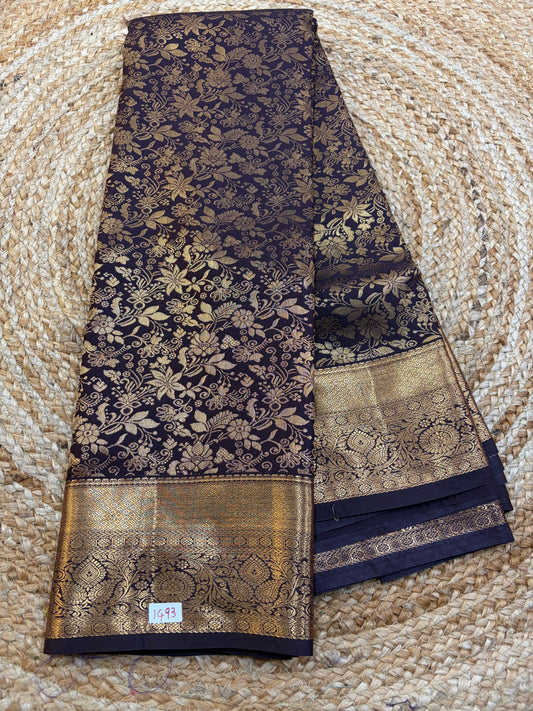 Semi Kanchi Small border Saree