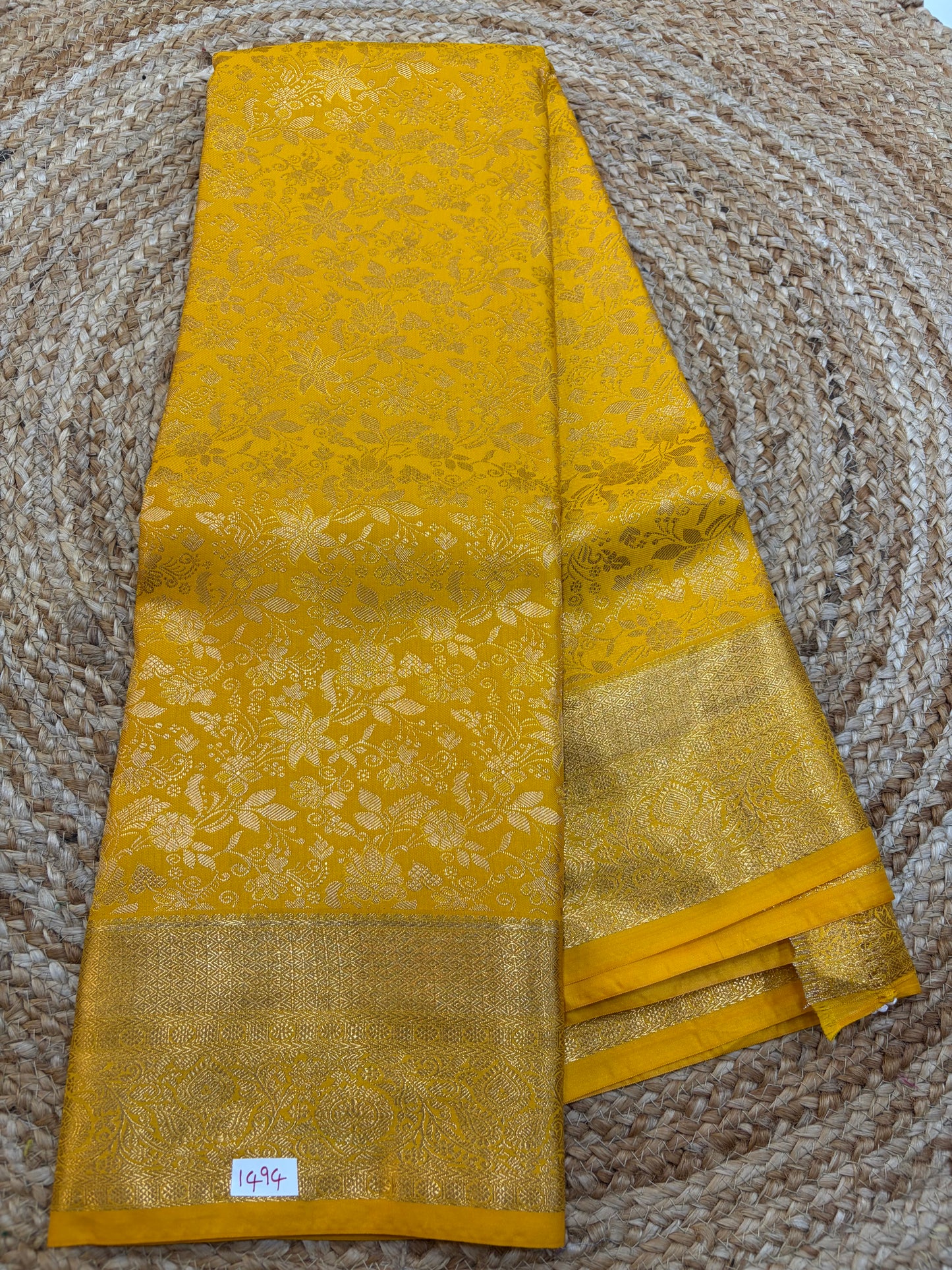 Semi Kanchi Small border Saree