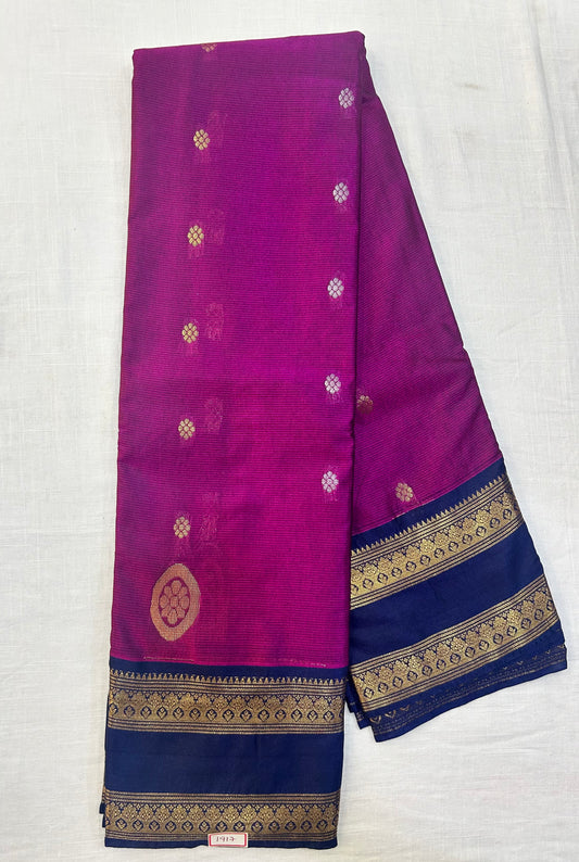 Semi Gadwal Vintage style Gap border sarees