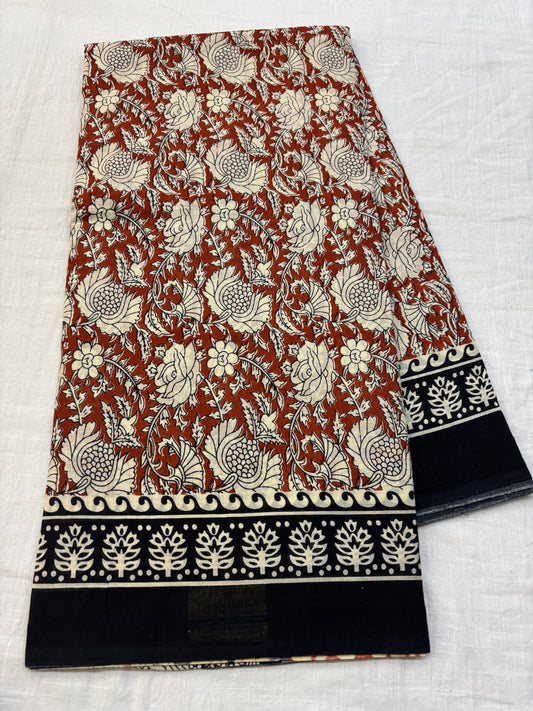 Mul cotton Bagru printed Saree